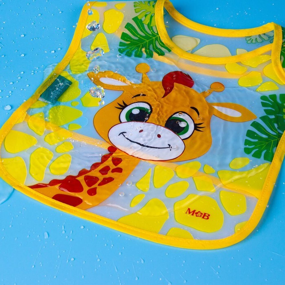 Нагрудник непромокаемый «Жирафик Лило», на липучке 2237102