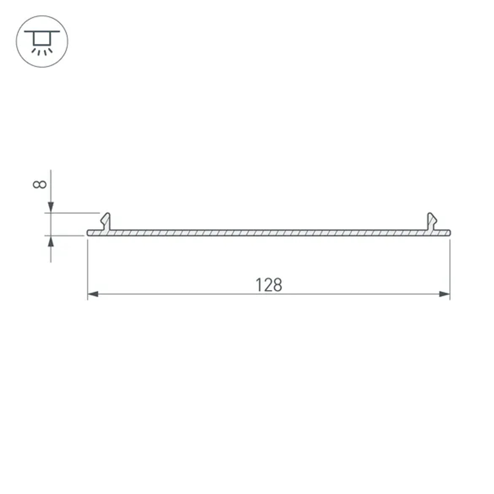 Профиль-верх TOP-LINIA140-С-2000 ANOD (Arlight, Алюминий) 016985
