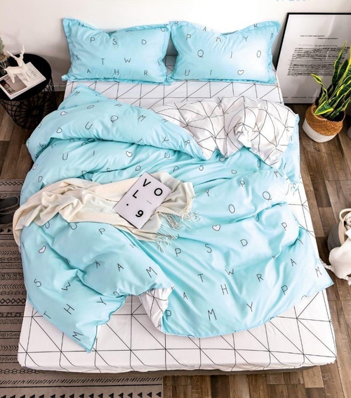 2-спальное постельное белье из сатина Буквы
