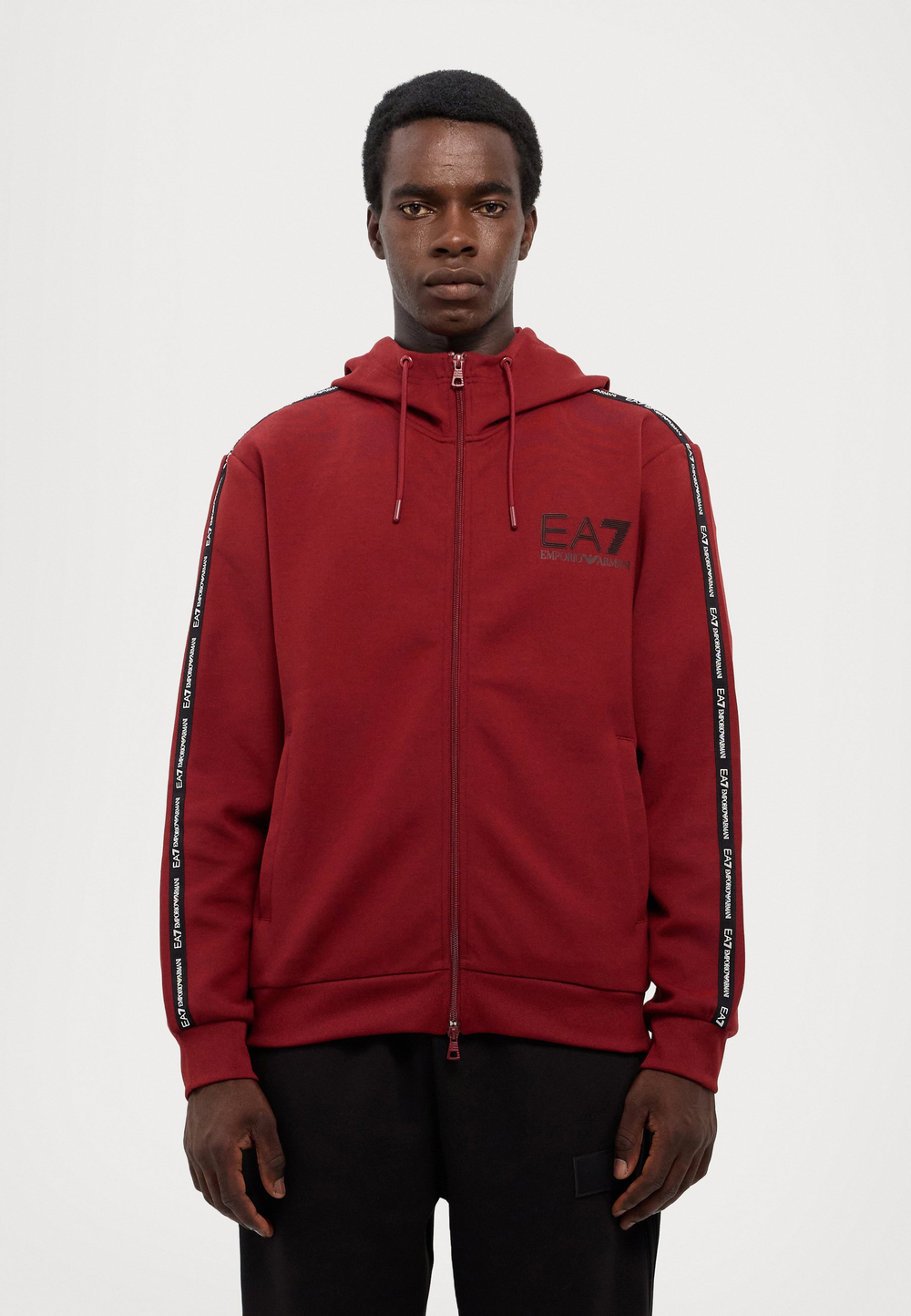 EA7 Emporio Armani Толстовка с капюшоном - Бордовый
