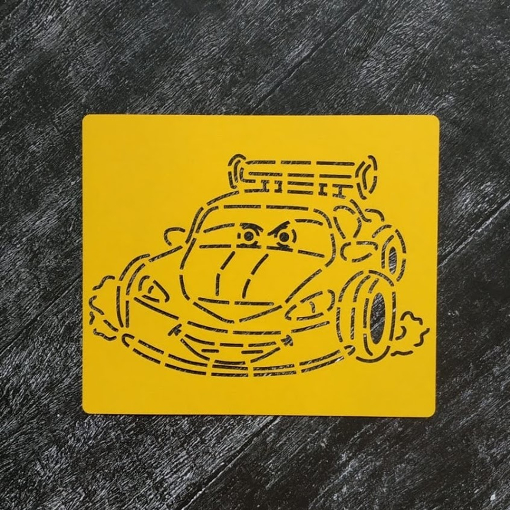 Трафарет №10 Гоночный автомобиль