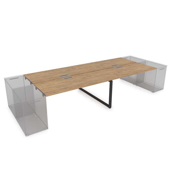 СТБД-О.988 Стол системы БЕНЧ на 4 рабочих места, приставной (2400*1635*750)