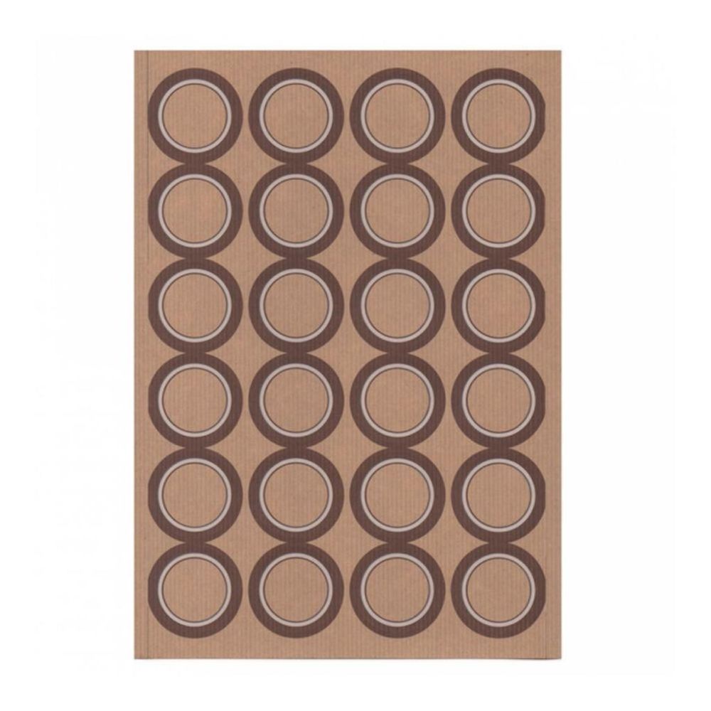 Этикетка бумажная самоклеящаяся крафт, d 4,2 см, 100 листов, 24 наклейки/лист Garcia De Pou