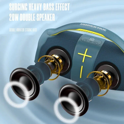 Портативная беспроводная Bluetooth колонка HOPESTAR H60 / 20 Вт / блютуз колонка / синяя