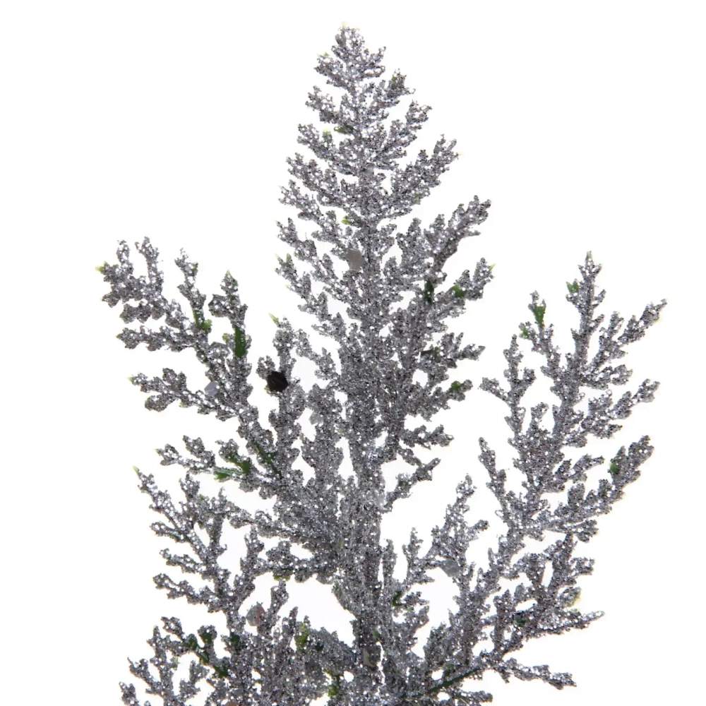 Ветка декоративная «Блеск» 25 см, Серебро