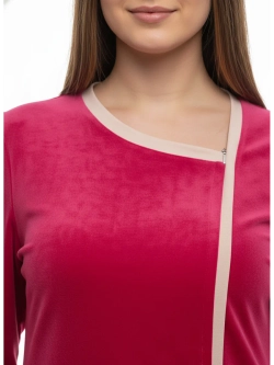 Велюровый домашний халат на молнии