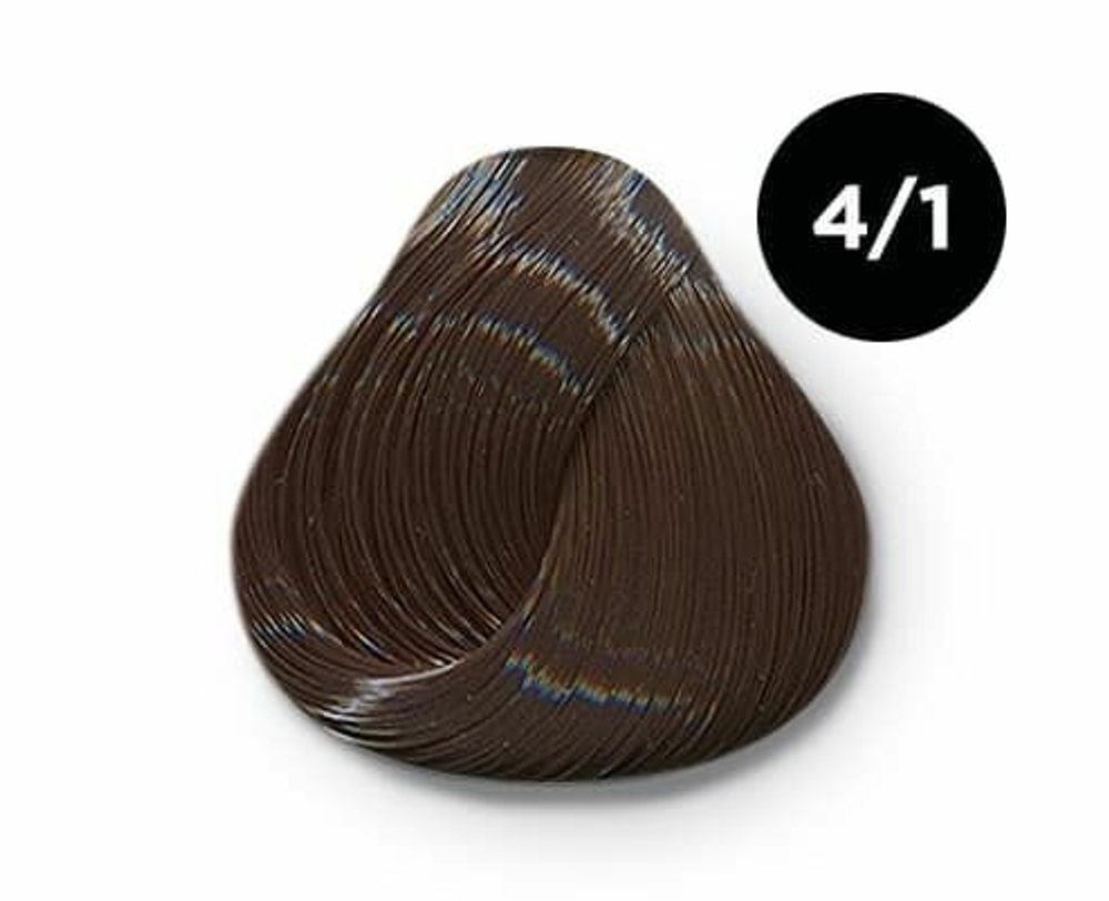 OLLIN SILK TOUCH 4/1 шатен пепельный 60мл Безаммиачный стойкий краситель для волос
