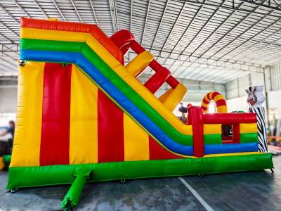 Коммерческий надувной батут «Мульти-сафари-утка» 7*6,5*5 м