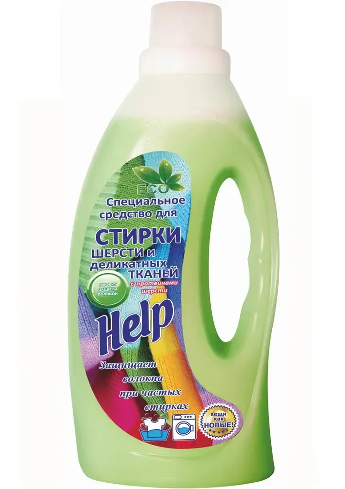 Хелп 1000мл. Для стирки цветных тканей. 8шт/кор