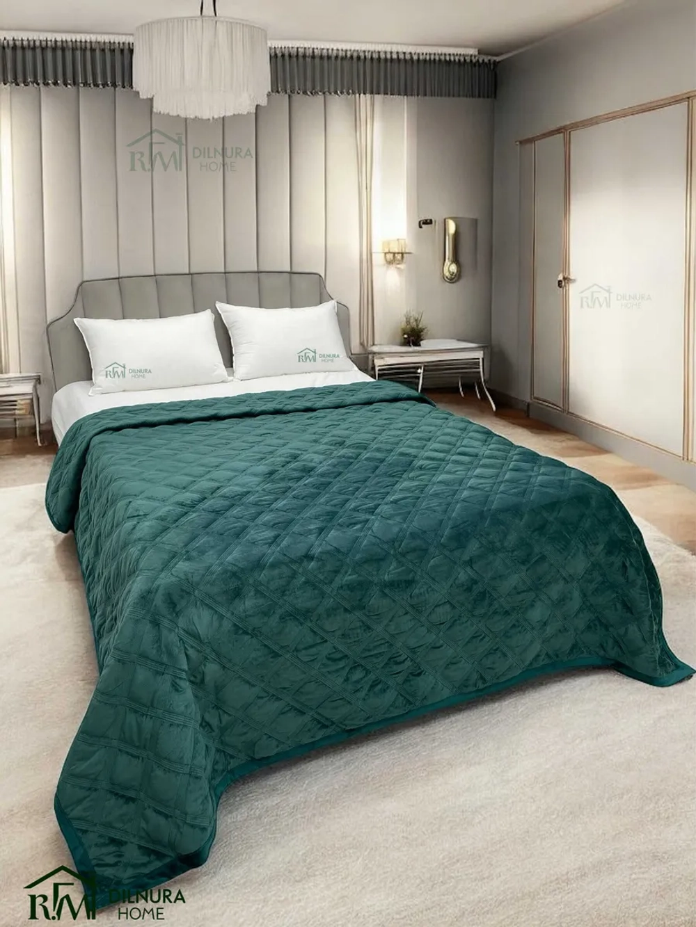 Покрывало 220х240 стеганое для кровати и дивана