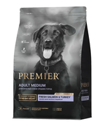 Сухой корм для взрослых собак Premier Dog Adult Medium средних пород с чувствительной кожей и шерстью лосось к с индейкой 10кг
