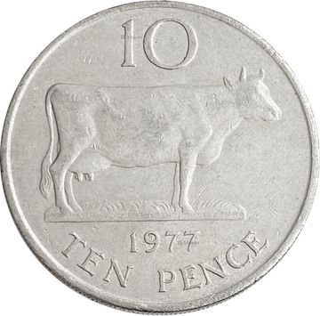 10 пенсов 1977 Гернси
