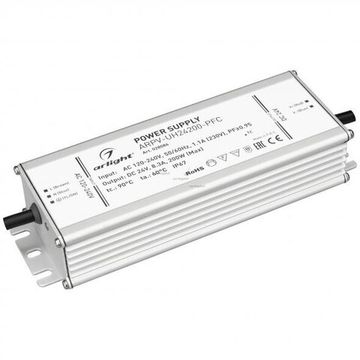 Блок питания для светодиодной ленты 200W 24V 8.3A IP67 028086 ARPV-UH24200-PFC Arlight
