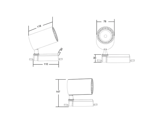 Трековый светильник Technical TR029-3-10W4K-B