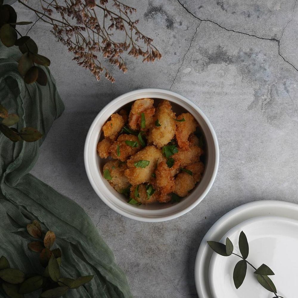 Салатник соусник для подачи 400 мл d 12 см h5,5 см круглый голубой Рамекин фарфор P.L. [6]