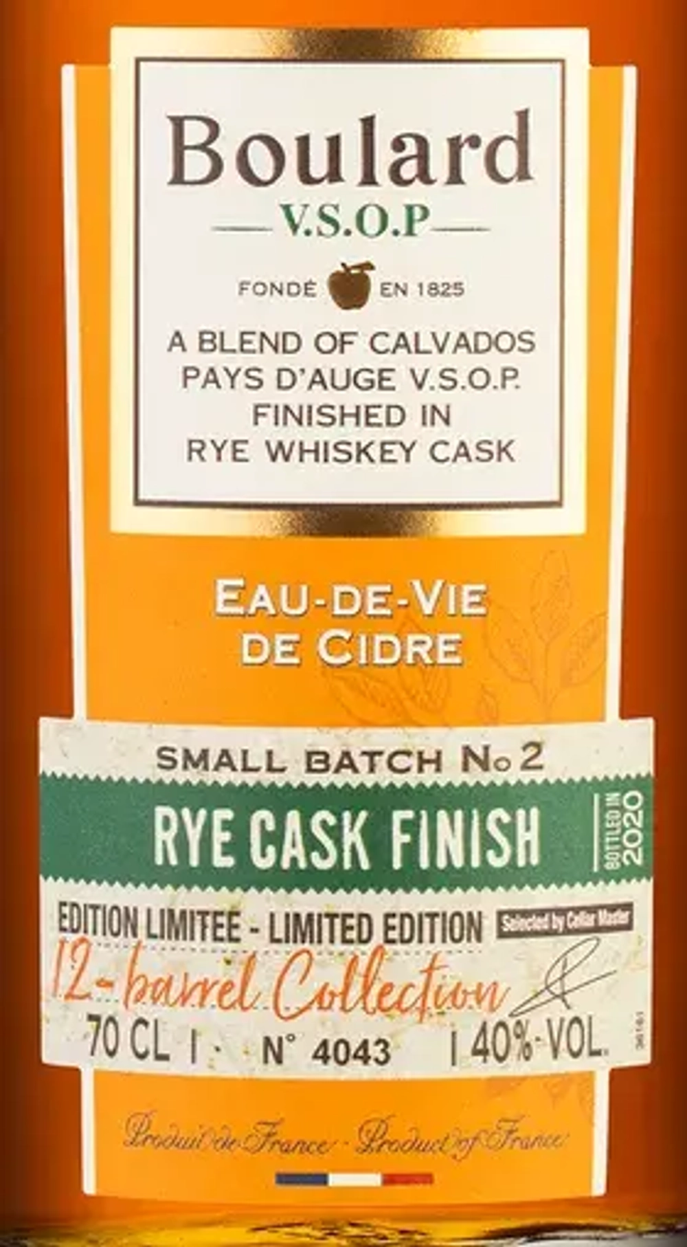 Кальвадос Boulard VSOP Rye Cask Finish, 0.7 л