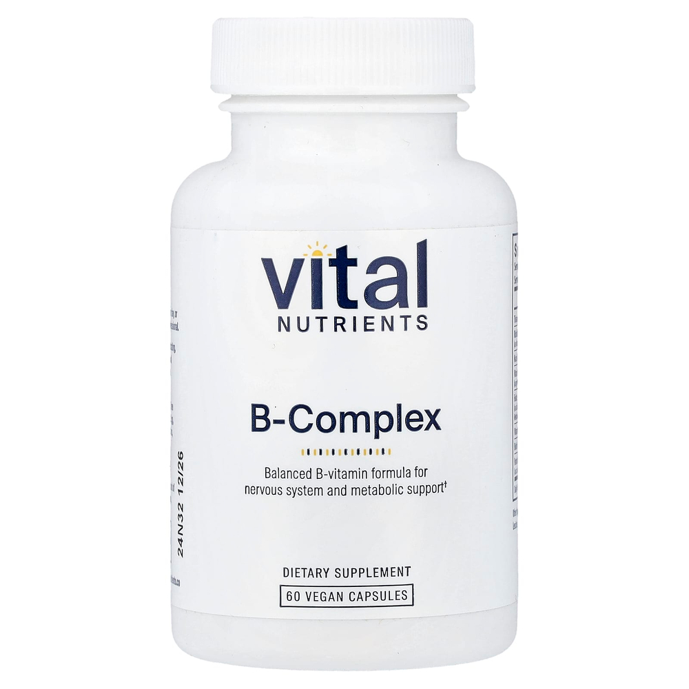 Vital Nutrients, комплекс витаминов группы B, 60 веганских капсул
