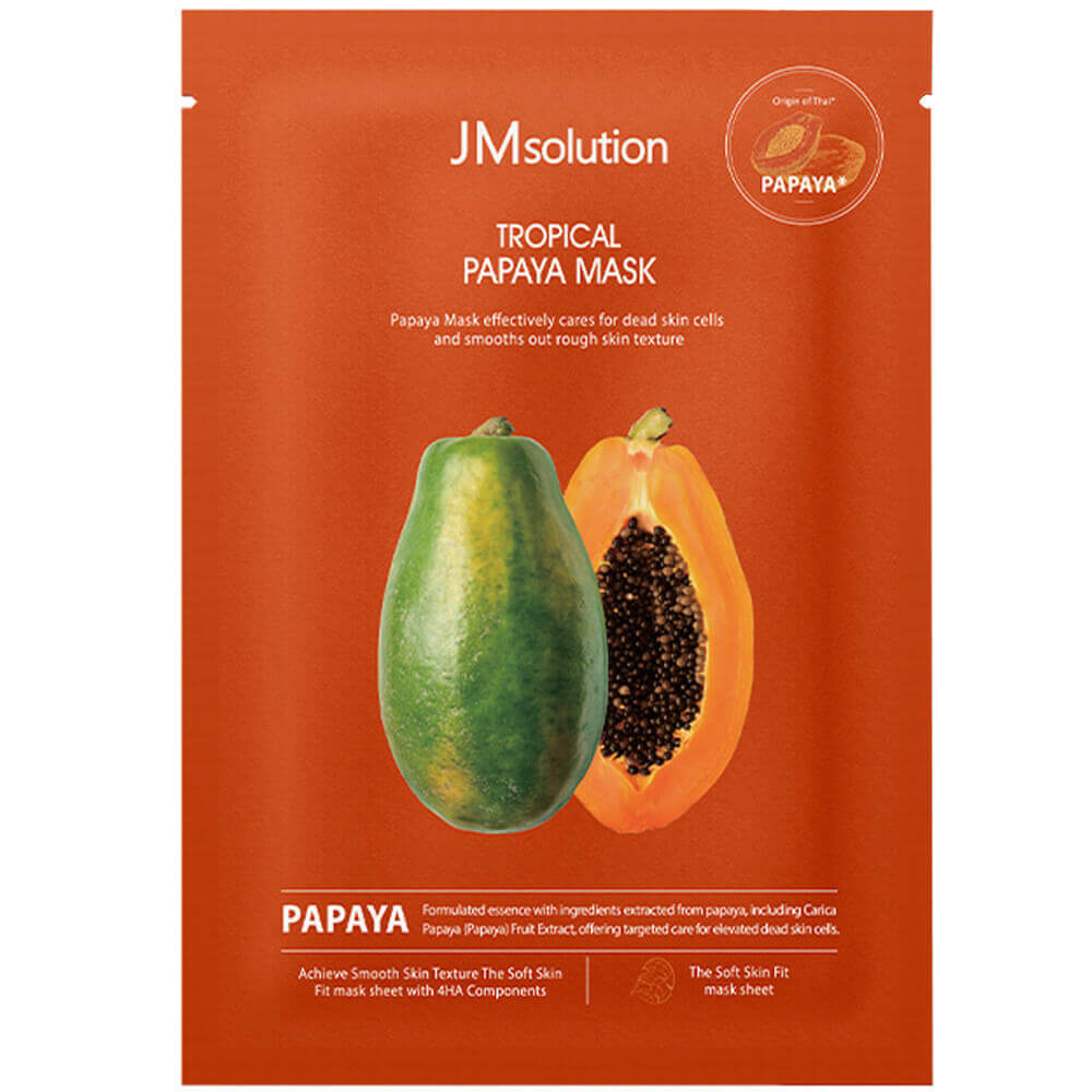 Тканевая маска с экстрактом папайи JMSOLUTION Tropical Papaya Mask