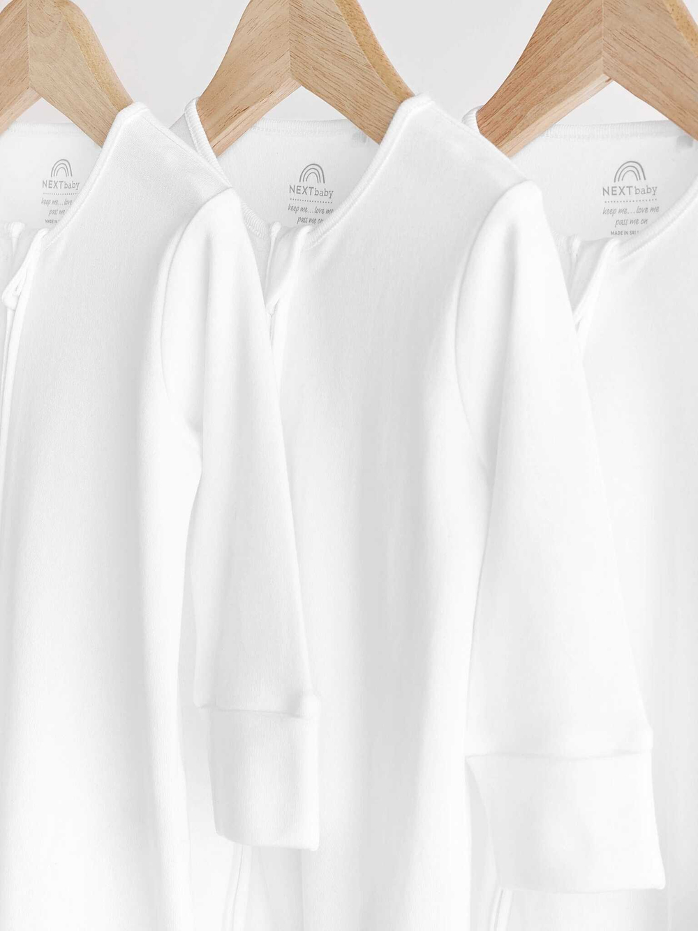 Комбинезон / Cлип для малышей Next N44-489, 3 шт., Белый