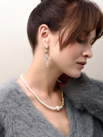 Колье Bicolor с жемчугом и гематитом Gold