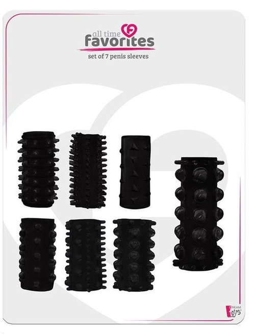 Насадки для пениса Dream Toys Penis Sleeves Set – 7 текстур, 4,3 см