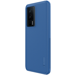 Усиленный чехол синего цвета от Nillkin для Xiaomi Poco F5 Pro (Redmi K60, K60 Pro), серия Super Frosted Shield Pro