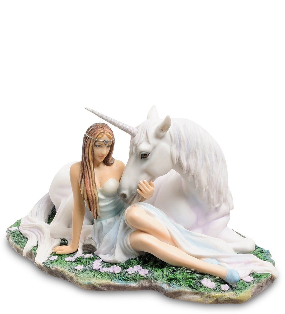 Veronese WS-265 Статуэтка Девушка и Единорог «Чистое сердце»
