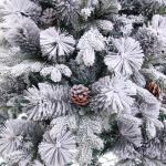 Ёлка «Снежная рапсодия» 210 см, ПВХ+Леска, шишки, белый иней (1100 веток)