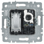 BRITE Розетка двойная TV+RJ45 кат.5E РТВ/РК12-БрБ белый IEK