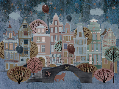 Дизайнерские обои Wall Street Wonder Cat