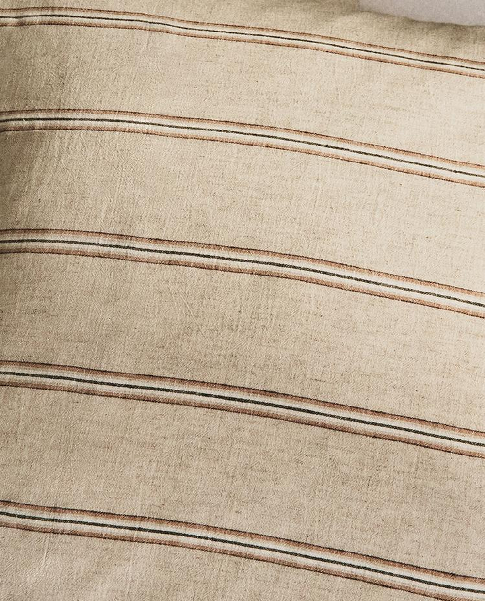 ZARA HOME НАВОЛОЧКА ИЗ СМЕСОВОГО ЛЬНА В КОНТРАСТНУЮ ПОЛОСКУ, СВЕТЛО-БЕЖЕВЫЙ