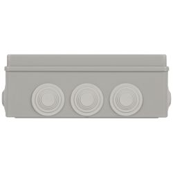 Распаячная коробка ЭРА KORv-240-190-90-12g ОП серая 240х190х90мм на винтах 12 гермовводов IP55