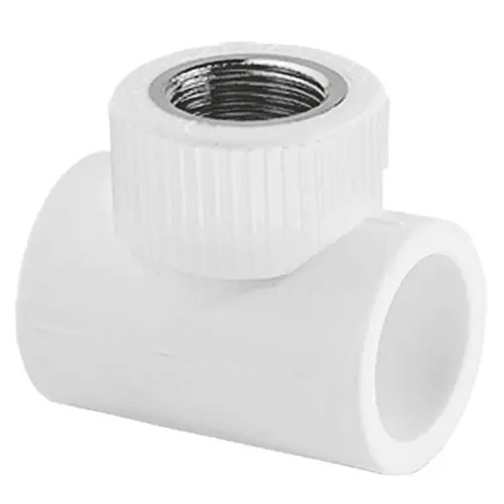 Тройник РР комб. 32*1/2&quot; вн. белый (Tebo)