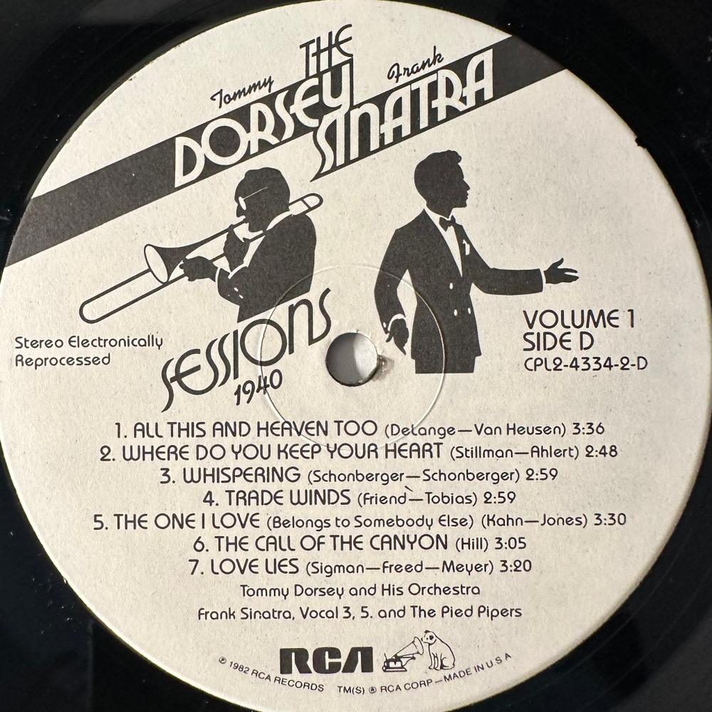 Tommy Dorsey & Frank Sinatra - The Dorsey / Sinatra Sessions Vol. 1 2LP (США 1982г.)