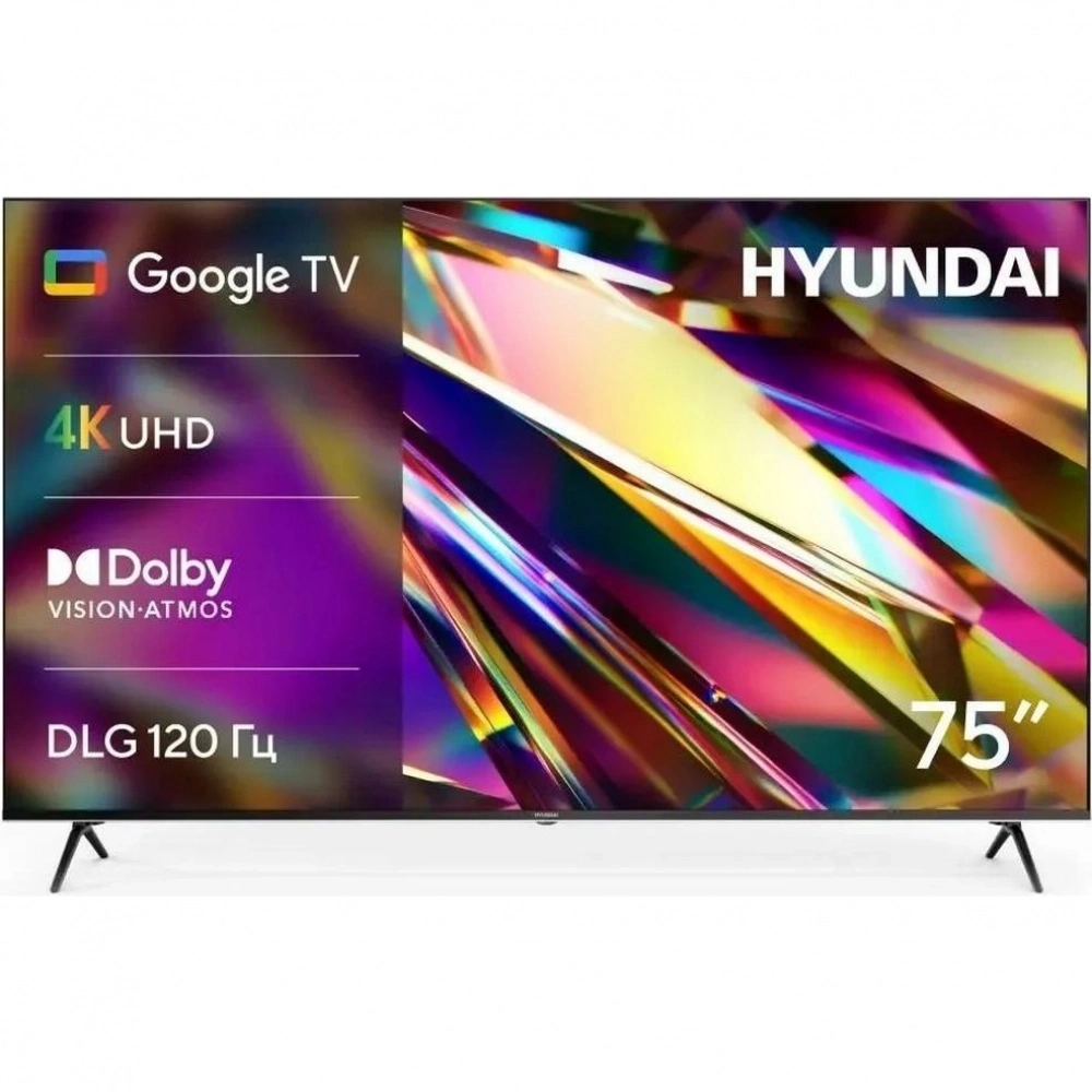 Телевизор Hyundai H-LED75BU7011 75" 4K Ultra HD LED Smart Google TV Frameless черный