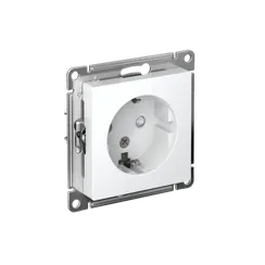 Розетка 1-м СП AtlasDesign 16А IP20 с заземл. защ. шторки механизм бел. SE ATN000145