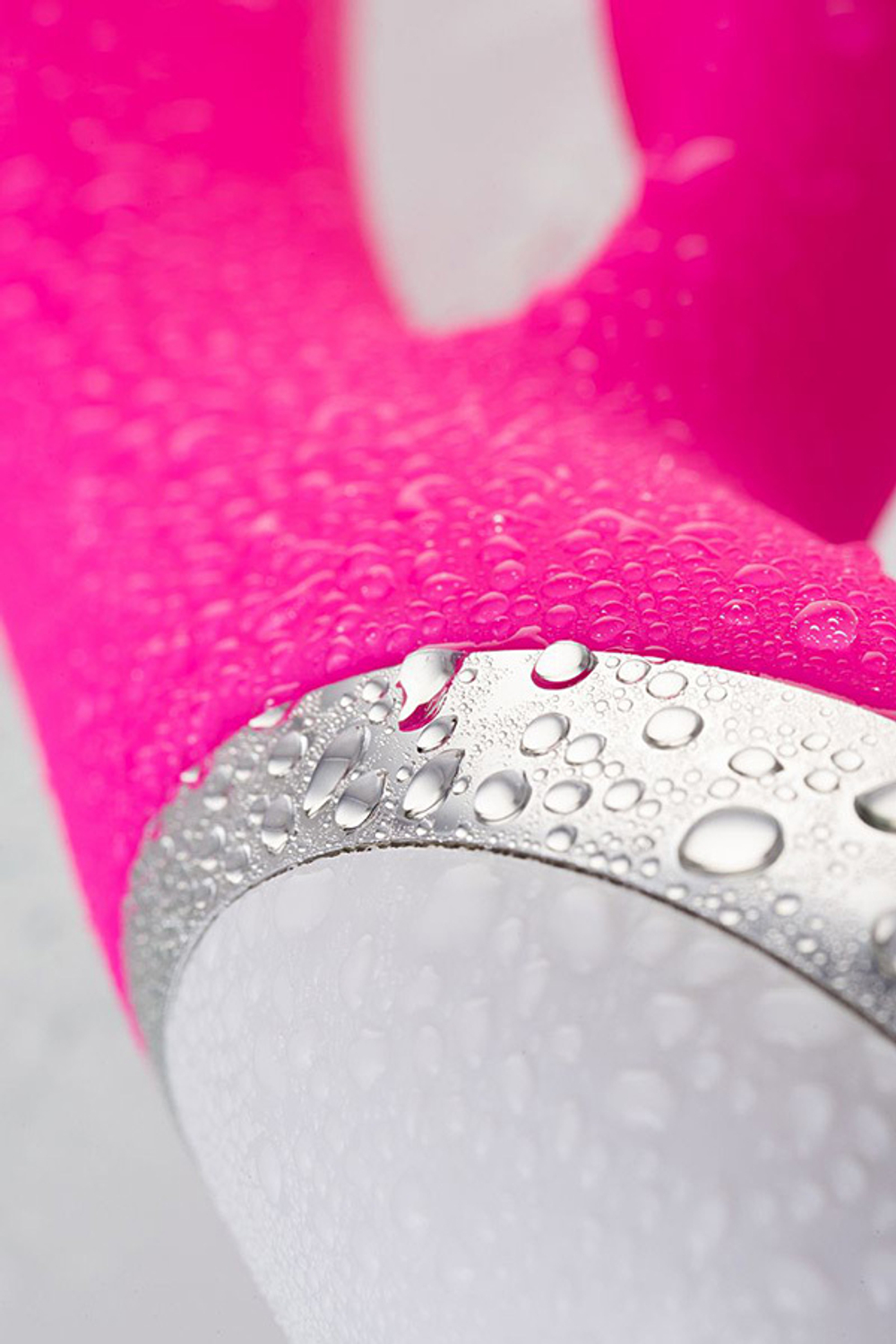 Розовый силиконовый вибратор 19см с клиторальным стимулятором ToyFa Lia L'roina 561007