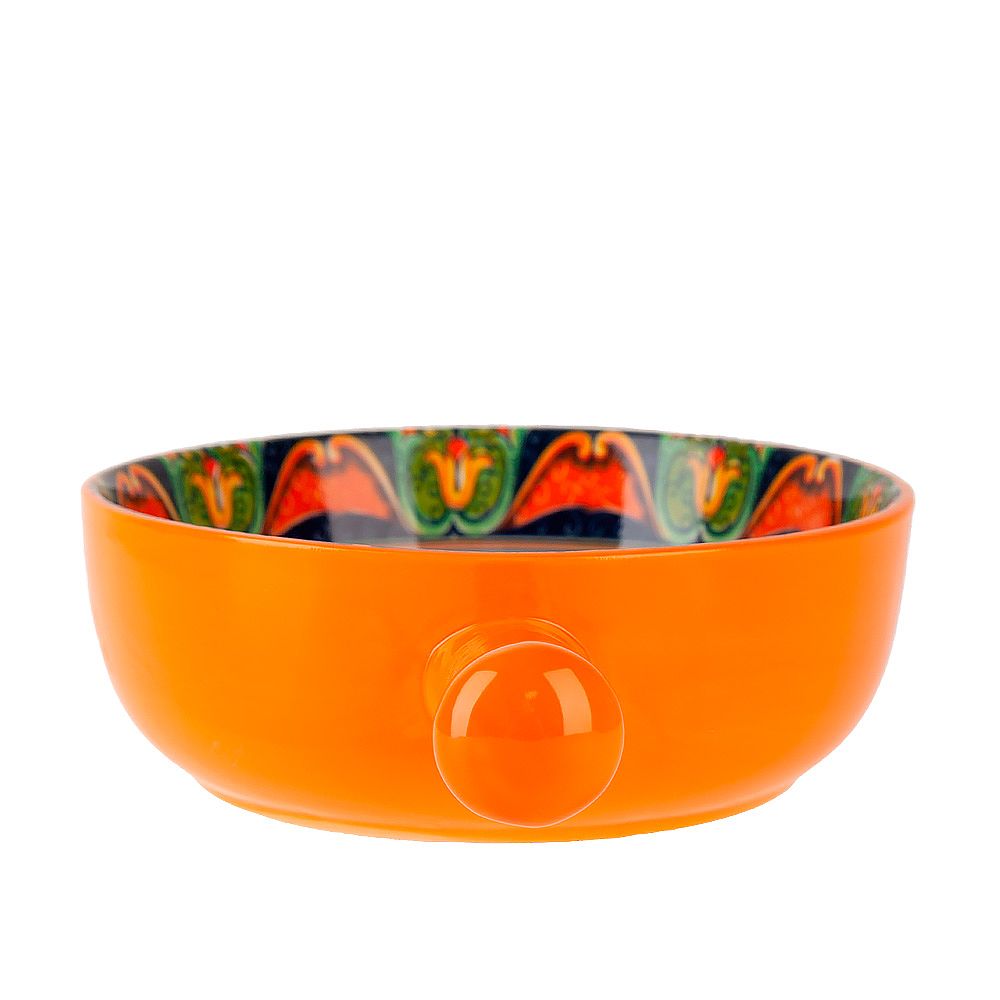 Кокотница с ручкой "Arabesque" (оранжевый) 22х16см (подарочная упаковка)