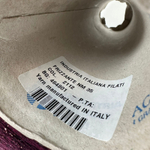 FRIZZANTE - Industria Italiana Filati; 70% вискоза, 15% металлизированный люрекс, 15% п/а; 3500м/100гр; col. 2112, цвет: бордовая нить с люрексом в цвет нити;