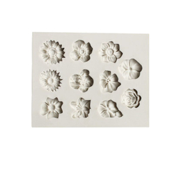 Молд силиконовый для лепки и творчества "Цветочки" 9 * 11 см