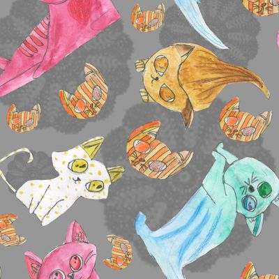 Котики на сером