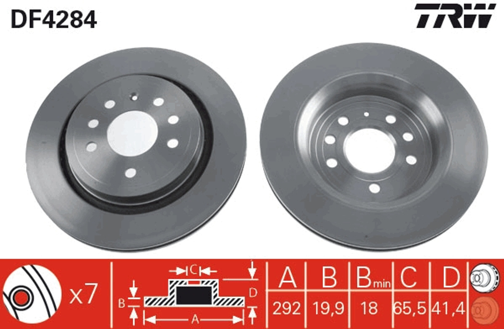 TRW - DF4284-TRW - Brake Disc