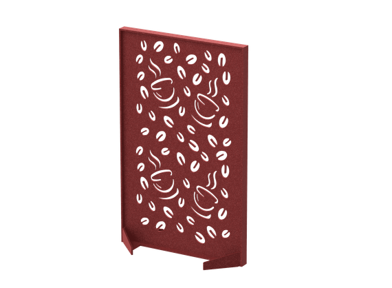 Перегородка с декором  "Кофе" 120х40х160