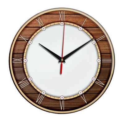 Настенные часы с ободком под дерево Декор для дома, подарок