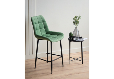 Барный стул Woodville Челси 360 фисташковый (zd 651), черный np, ножки черные