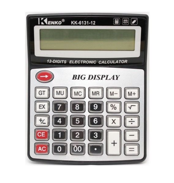 Настольный 12-разрядный калькулятор на батарейках KENKO KK-6131-12