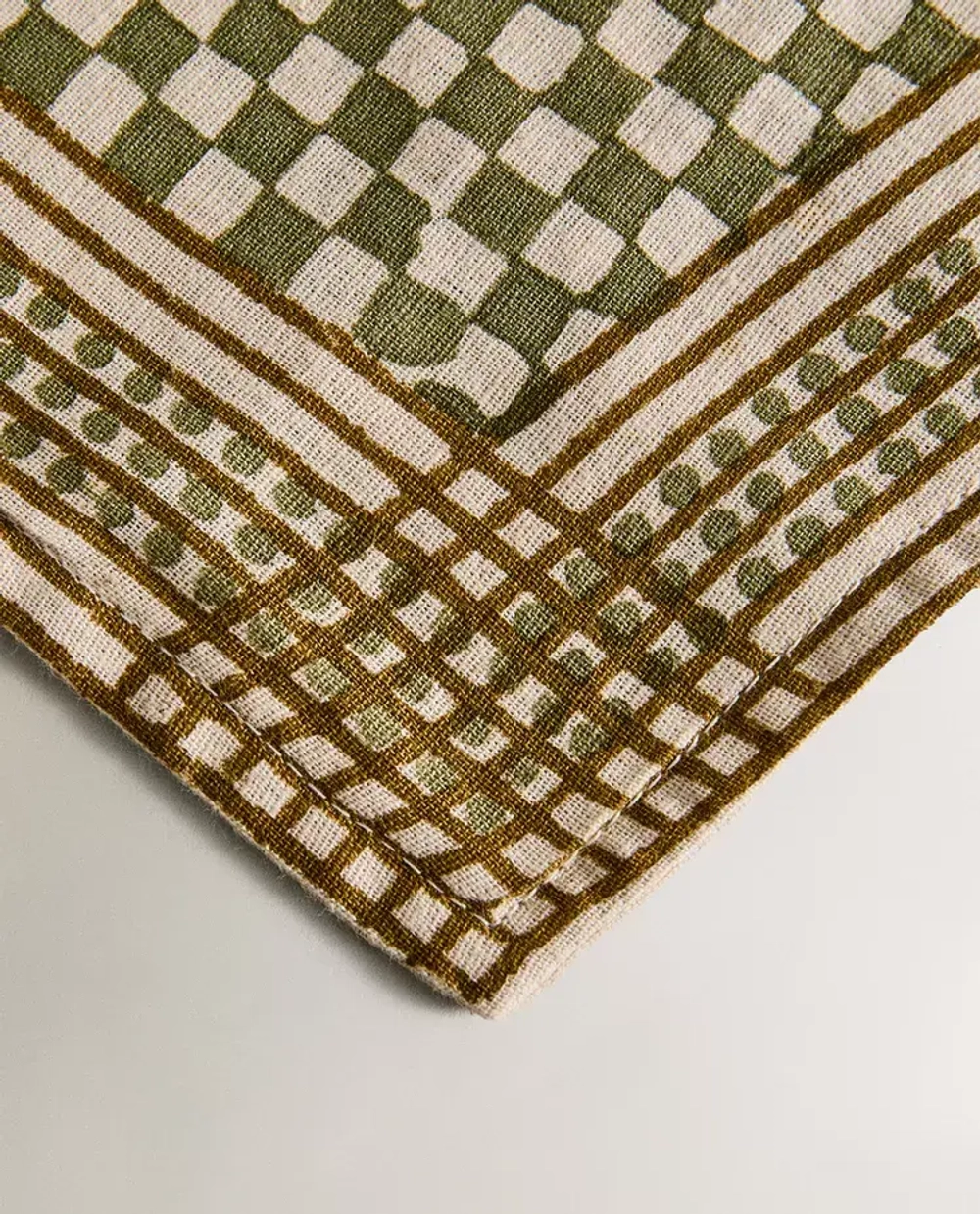 ZARA HOME КЛЕТЧАТАЯ ХЛОПКОВАЯ ЛЬНЯНАЯ БАНДАНА ДЛЯ ДОМАШНИХ ЖИВОТНЫХ