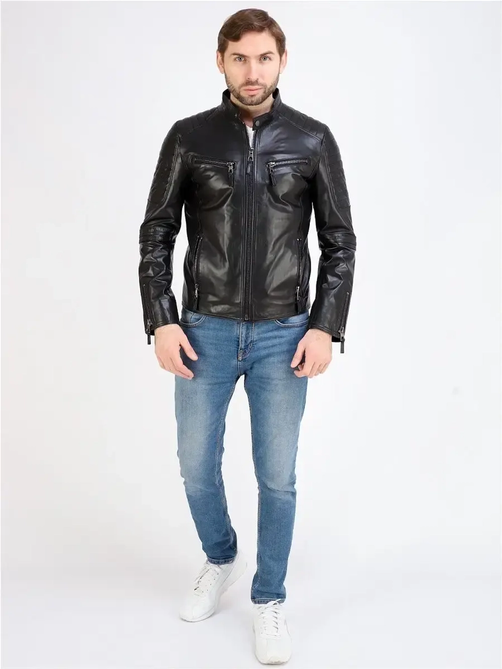 Мужская кожаная куртка / натуральная кожа / Турция