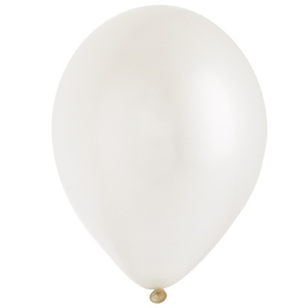 Воздушные шары Весёлая Затея, металлик белый, 50 шт. размер 12" #1102-1546