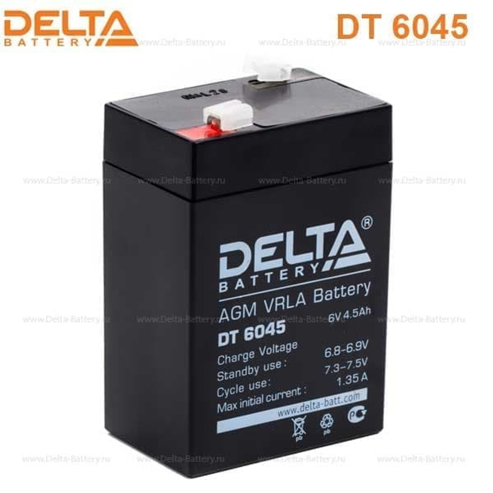 Аккумуляторная батарея Delta DT 6045 (6V / 4.5Ah)